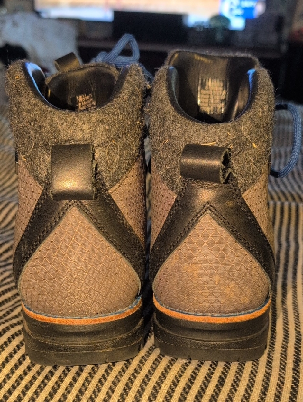 L L Bean Knife Edge Women's Gray Nylon Waterproof Vibram Sole Hiking Boots Sz 8 - Picture 16 of 16
